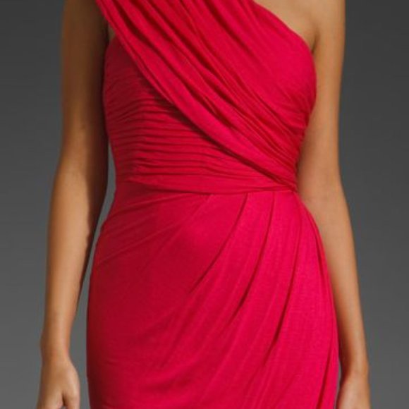 Tracy Reese Draped One Shoulder Black Dress - P - Picture 2 of 2